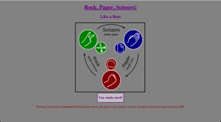 Screenshot of Rock Paper Scissors game by Douglas Montgomery