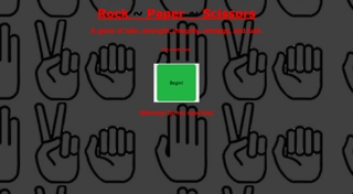 Screenshot of Rock Paper Scissors game by Jared Bledsoe
