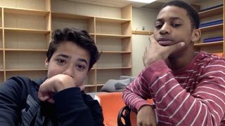 Kalvin and Khalil in their deep thinking pose